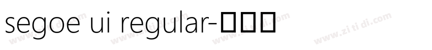 segoe ui regular字体转换